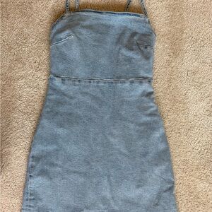 Zara Denim Mini Dress in Blue